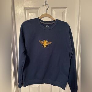 Fruit of the Loom Navy Bumble Bee Sweatshirt size medium